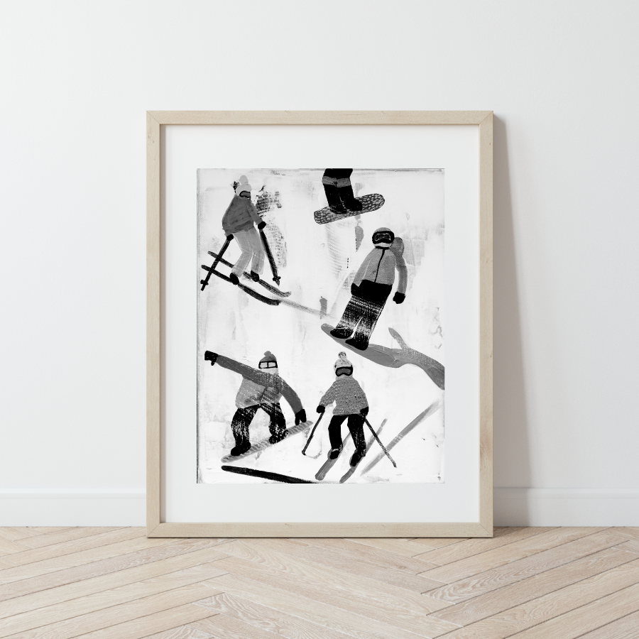 Slope Party No. 3 B+W Print 12ZQ5QBZ