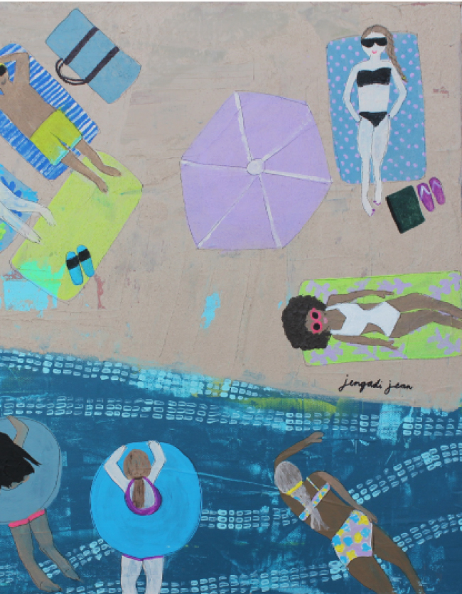 Neon Beach Times Vertical