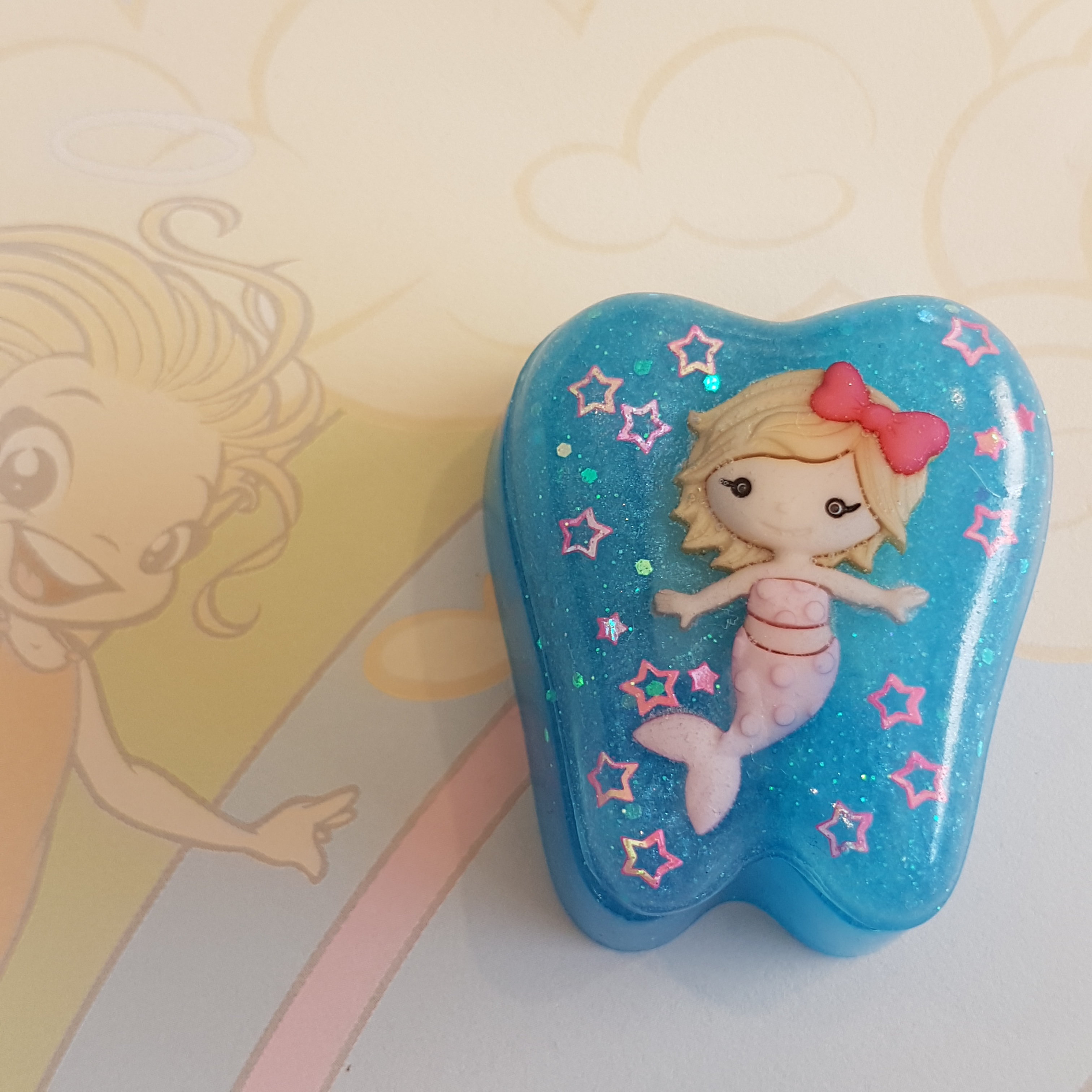 Blue Mermaid Tooth Fairy Box 00256