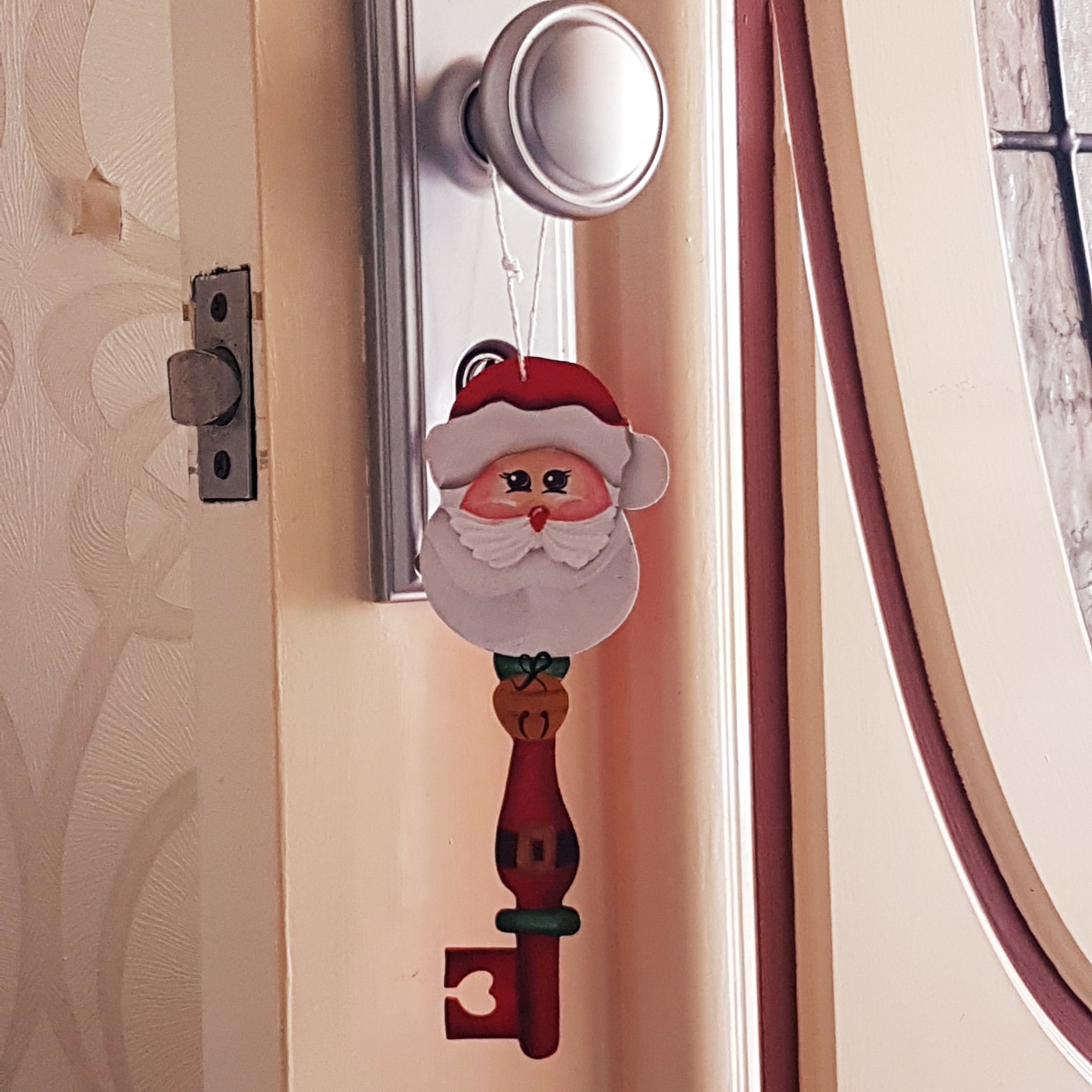 Santa key on door