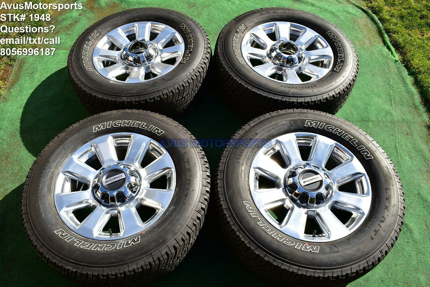 20" Ford F350 Super Duty Platinum OEM Factory Polished Wheels F250 2018