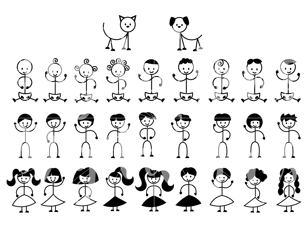 Stick Figure Svg Dxf Eps Png Files