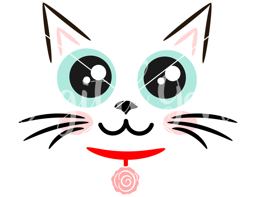 Download Cat Face Svg Dxf Eps Png Files