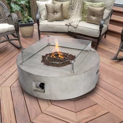 Round Concrete Gas Fire Pit Quality Garden Supplies