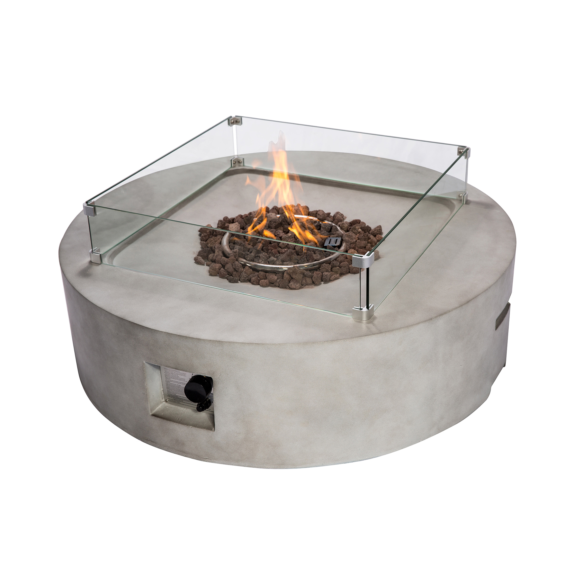 Round Concrete Gas Fire Pit Fire Pits Bbq S Braziers Out