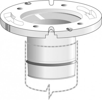 Mh350a W 3 Closet Flange Replacement Compression Abs Black 12