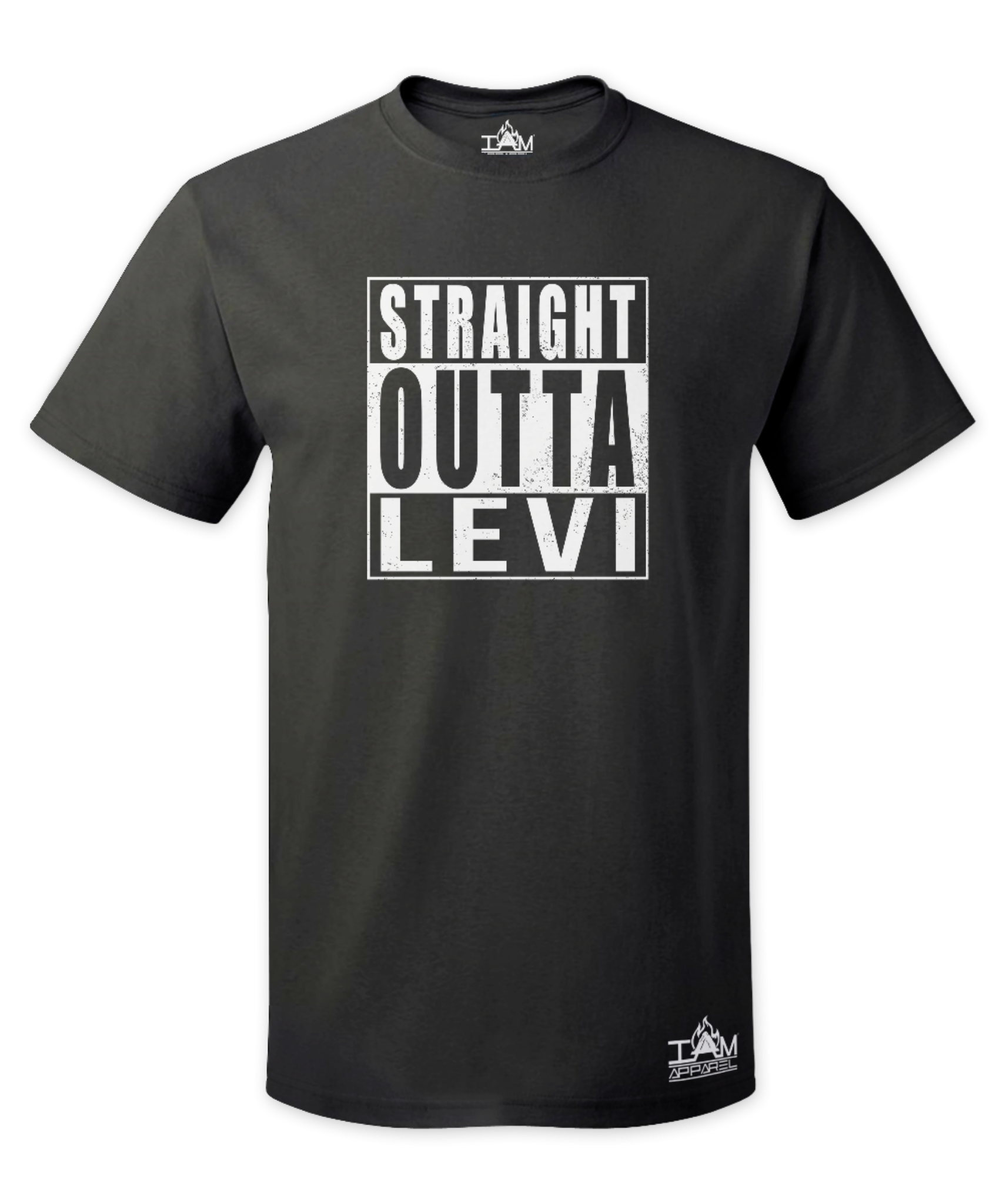 Men's "Straight Outta <Tribe Name> Black Short Sleeved T-shirt