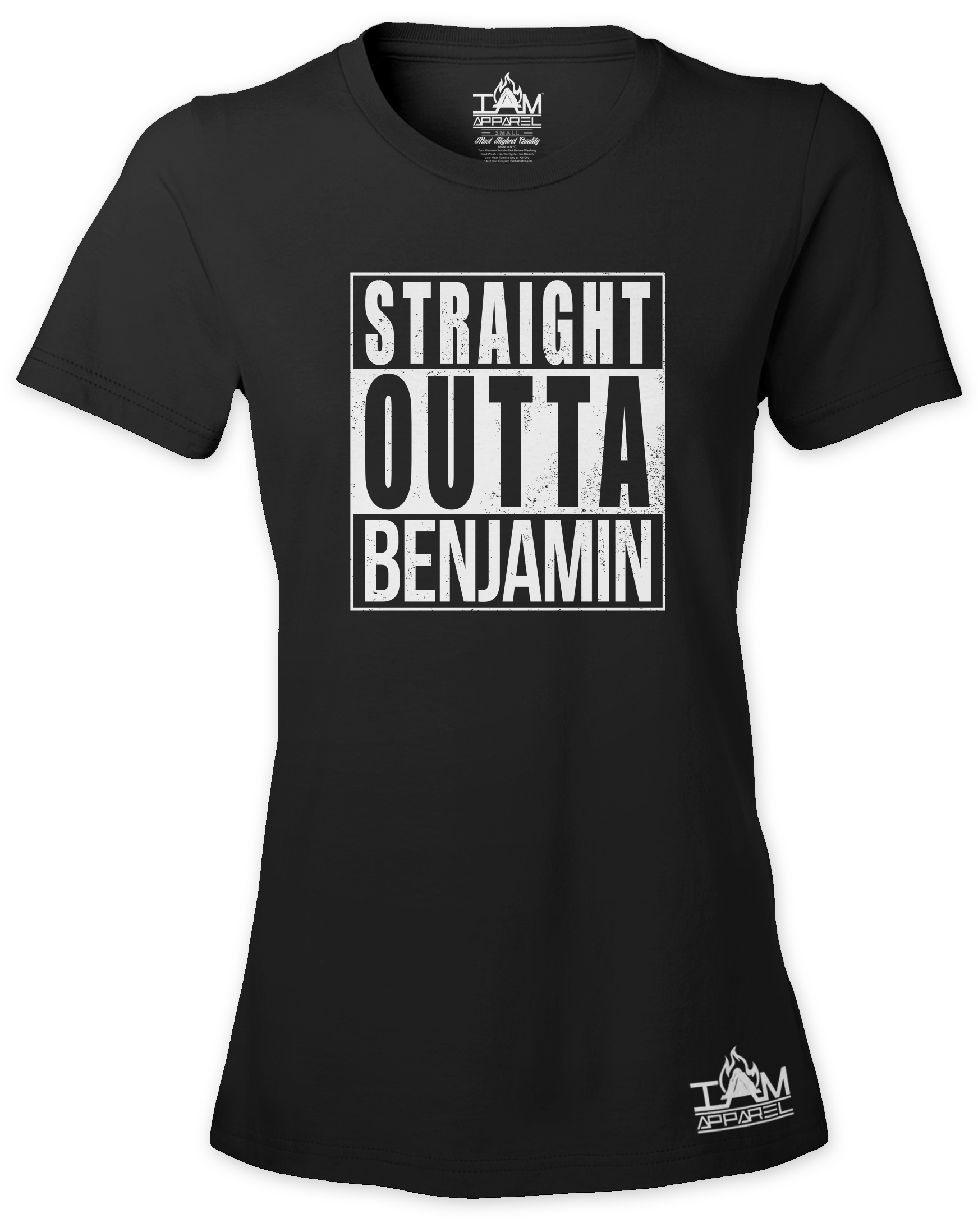 Women's "Straight Outta < TRIBE NAME > Short Sleeved T-shirt
