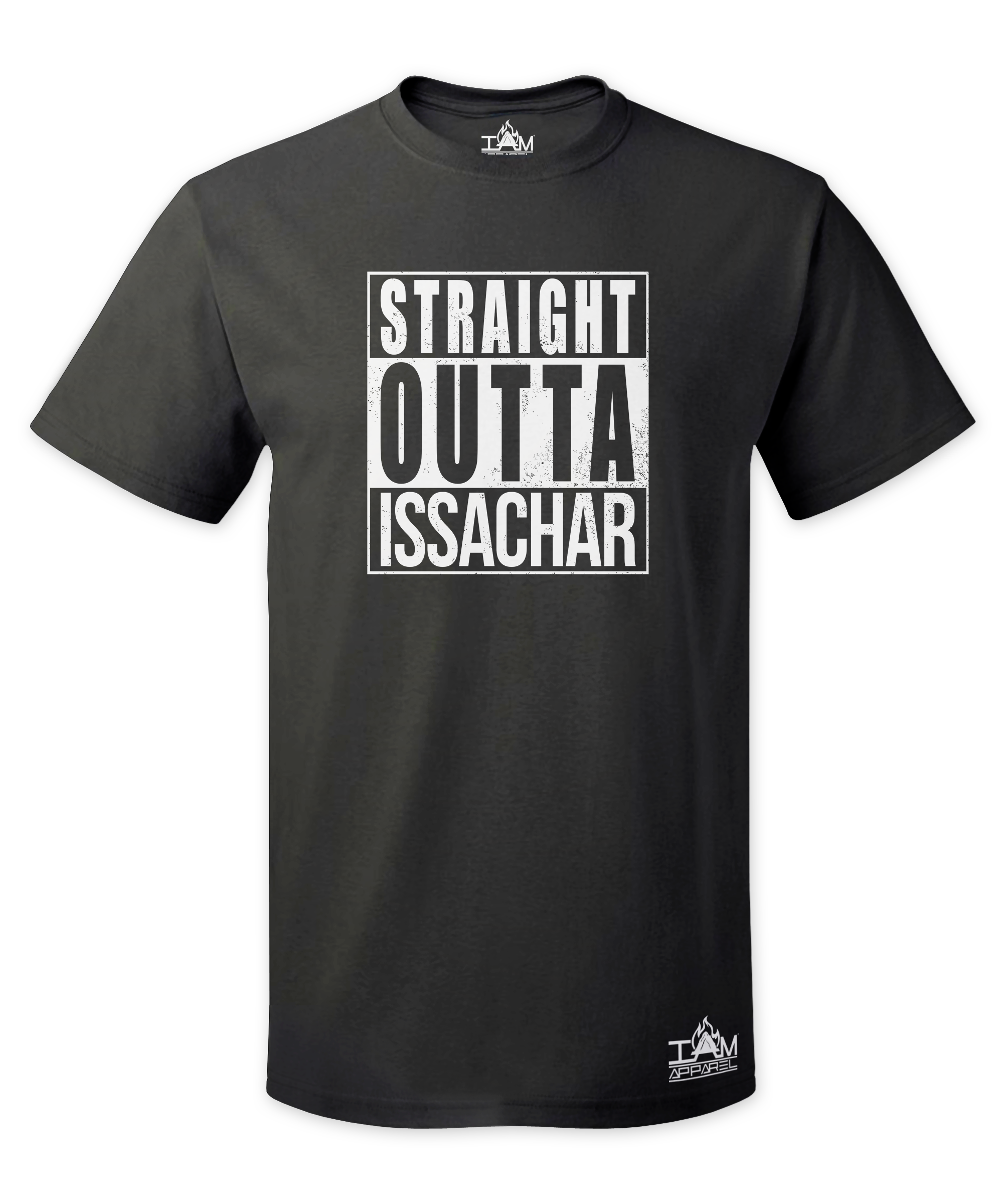 Men's "Straight Outta <Tribe Name> Black Short Sleeved T-shirt