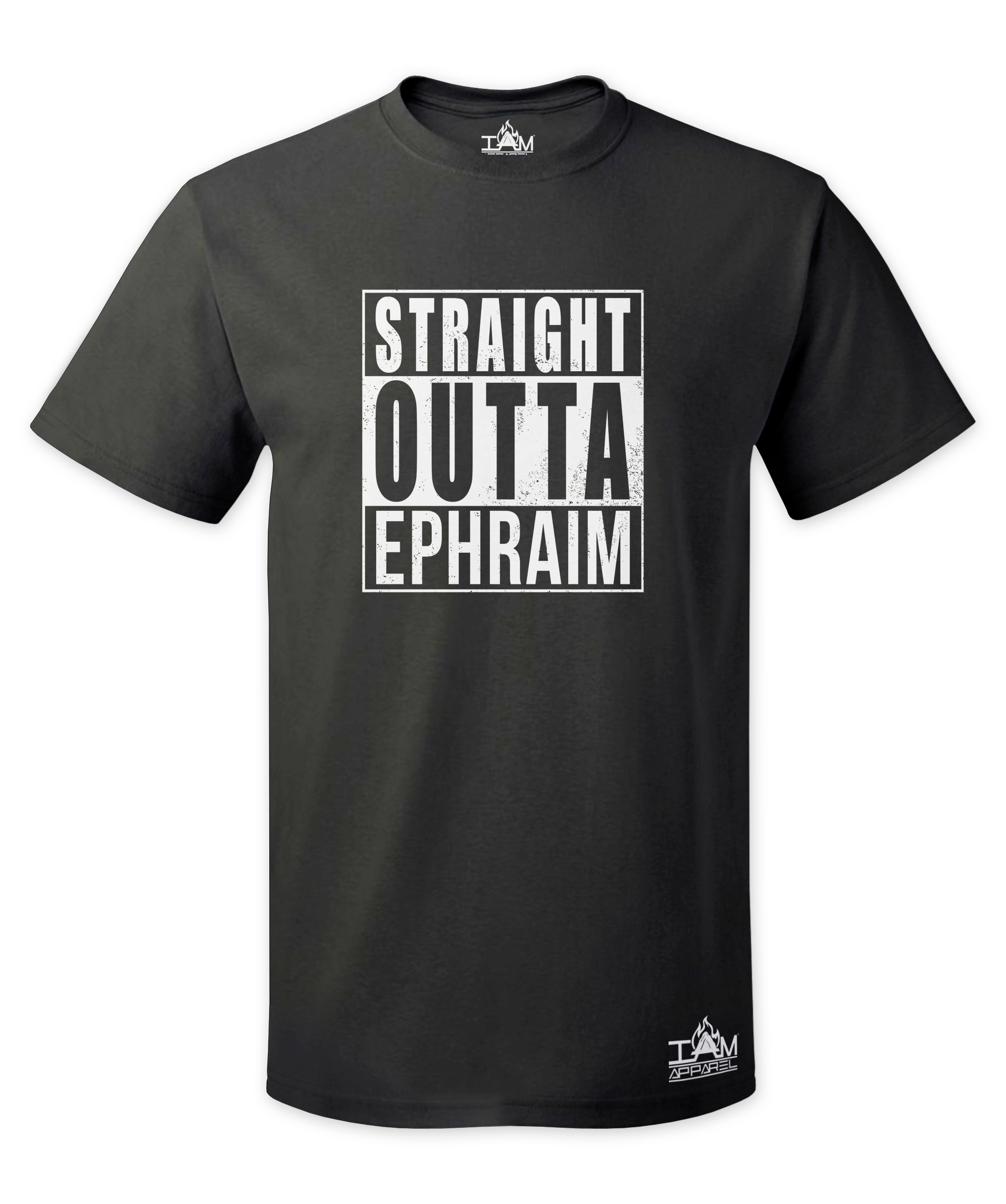 Men's "Straight Outta <Tribe Name> Black Short Sleeved T-shirt