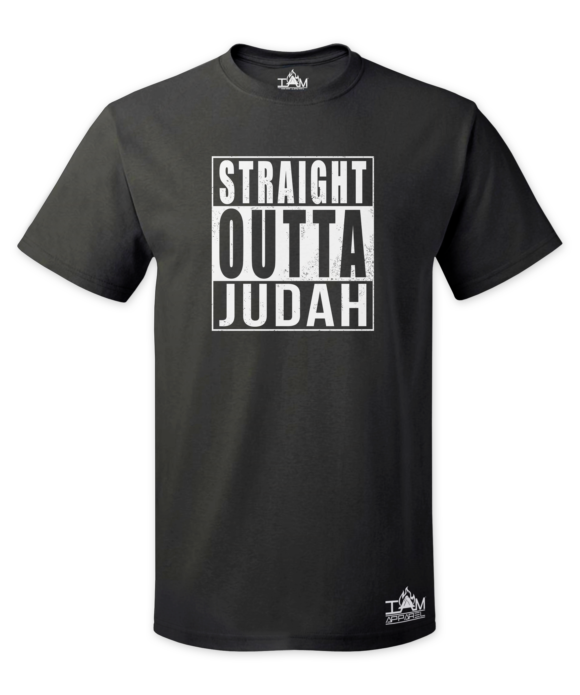 Men's "Straight Outta <Tribe Name> Black Short Sleeved T-shirt 00052