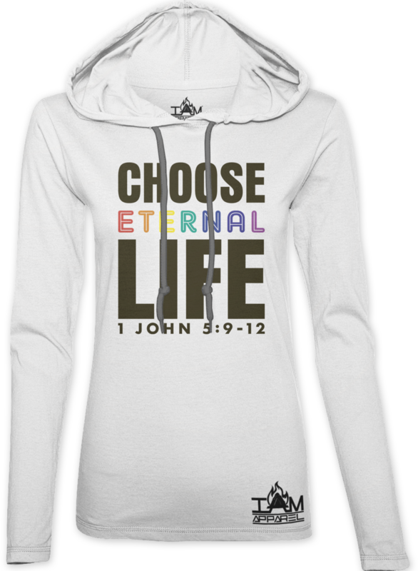 Women's "Choose Eternal Life" White Hoodie