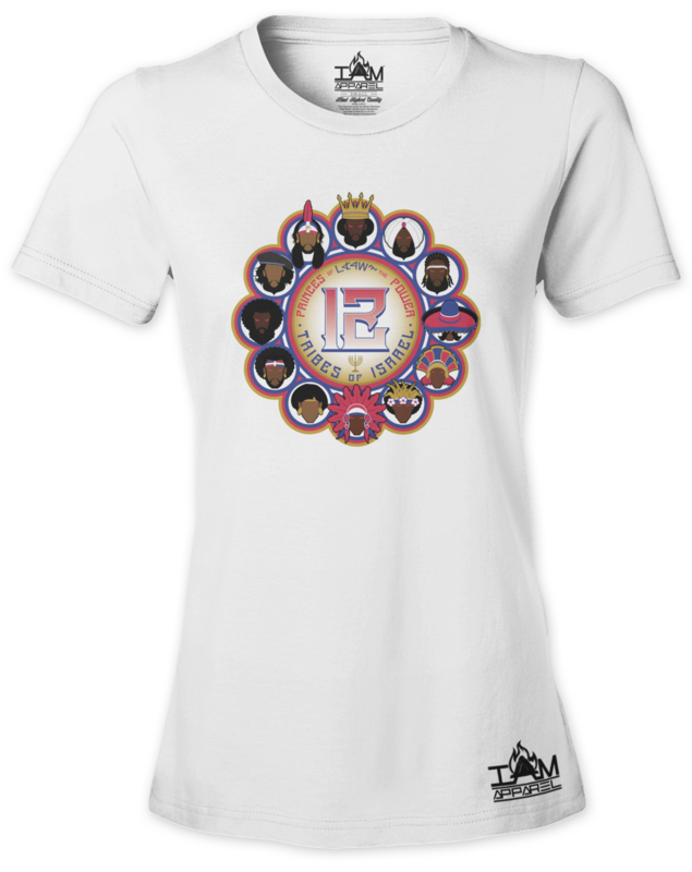 12 Tribes Image Woman's Short Sleeved White T-shirt