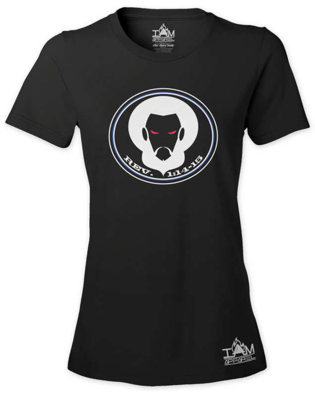 GOCC Women's Short Sleeved Scripture and Image of Christ Black T-shirt