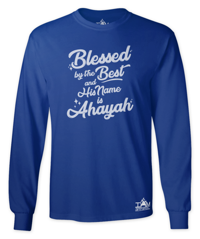 GOCC Men's "Blessed By The Best" Long Sleeved Blue T-shirt