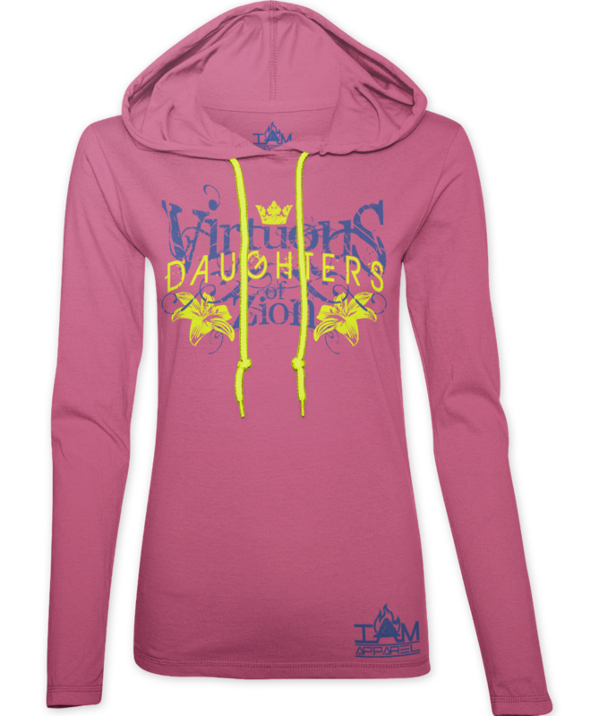 Women's Virtuous Daughters of Zion Pink Hoodie
