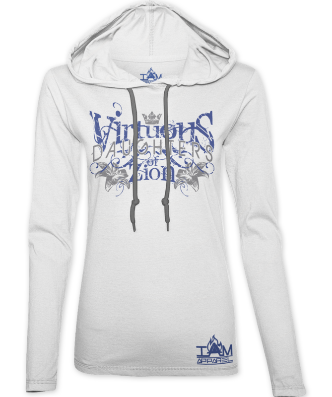 Women's Virtuous Daughters of Zion White Hoodie
