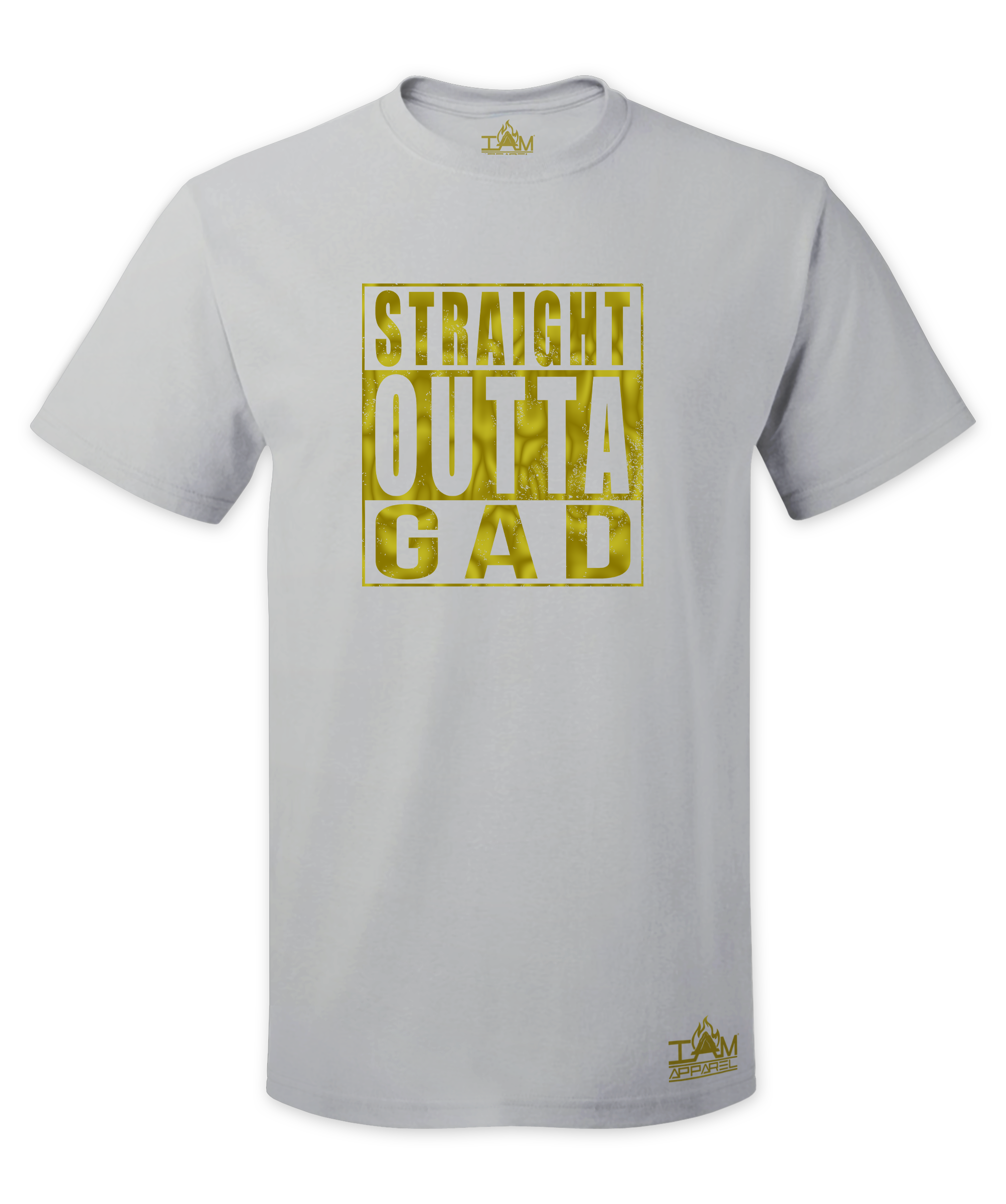 Men's GOLDEN SERIES "Straight Outta <Tribe Name> Black Short Sleeved T-shirt