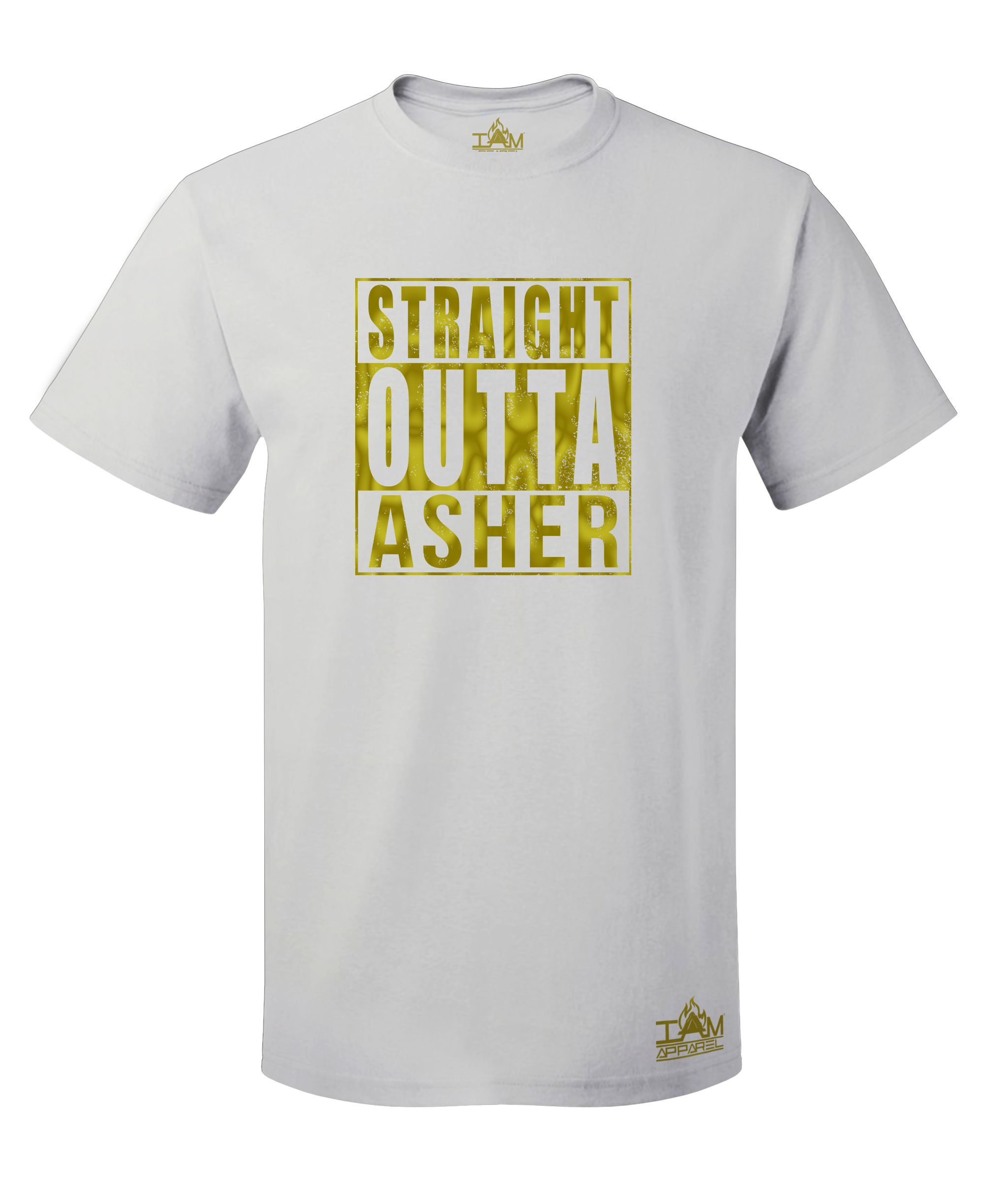 Men's GOLDEN SERIES "Straight Outta <Tribe Name> Black Short Sleeved T-shirt