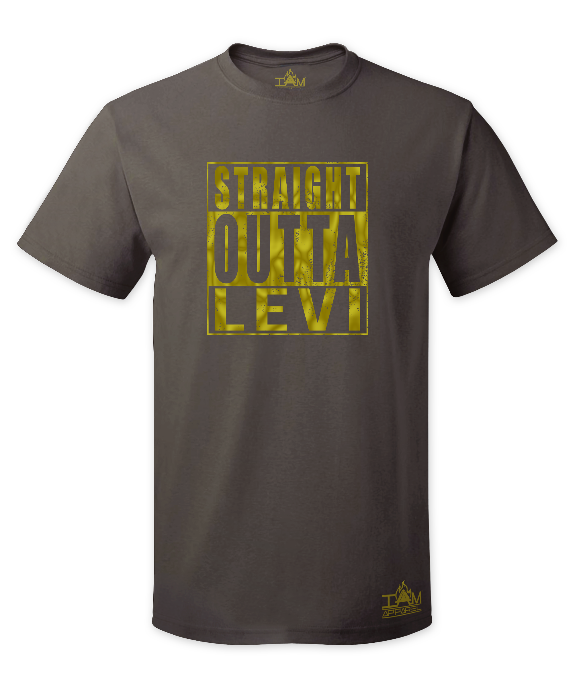 Men's GOLDEN SERIES "Straight Outta <Tribe Name> Black Short Sleeved T-shirt