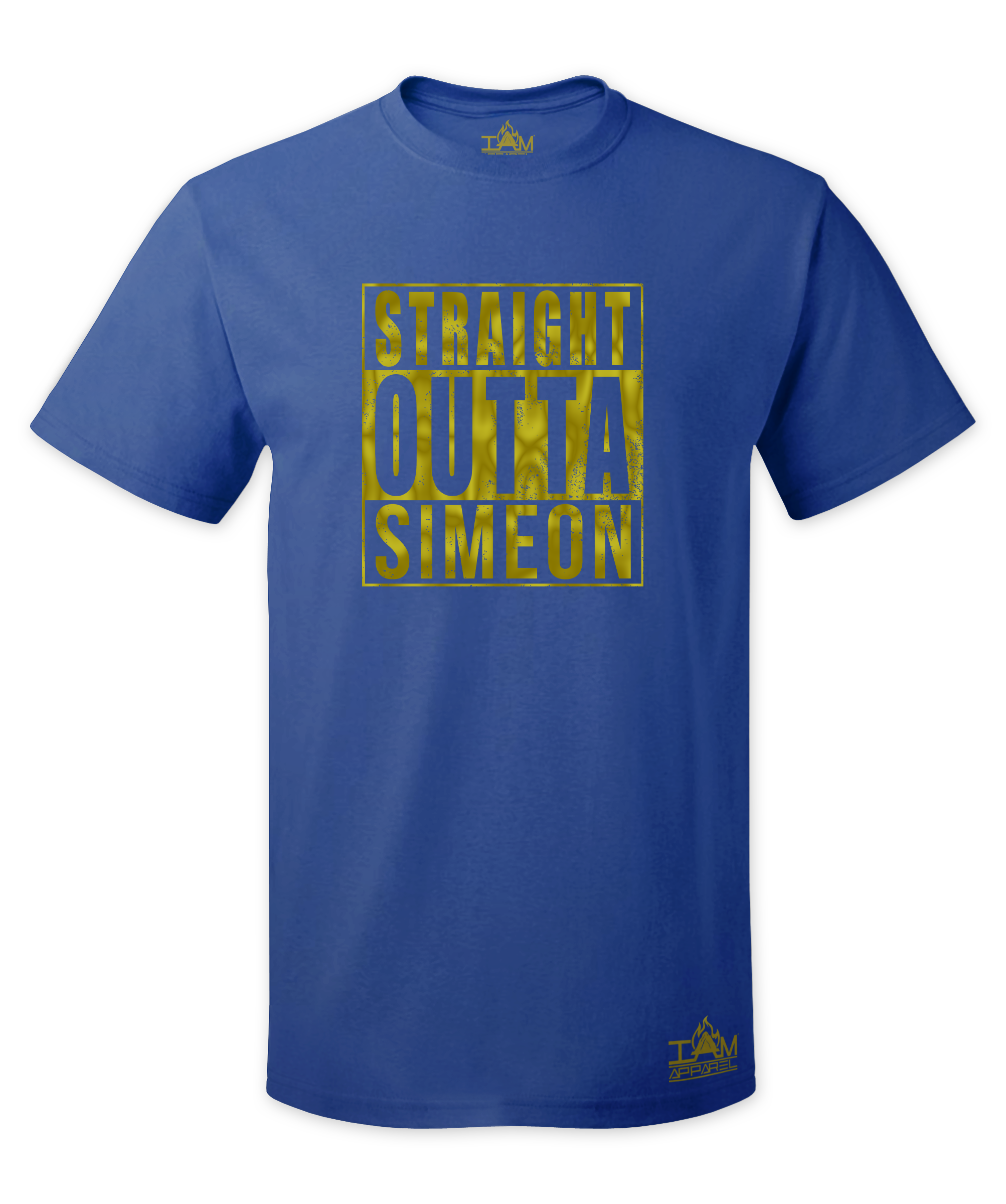 Men's GOLDEN SERIES "Straight Outta <Tribe Name> Black Short Sleeved T-shirt