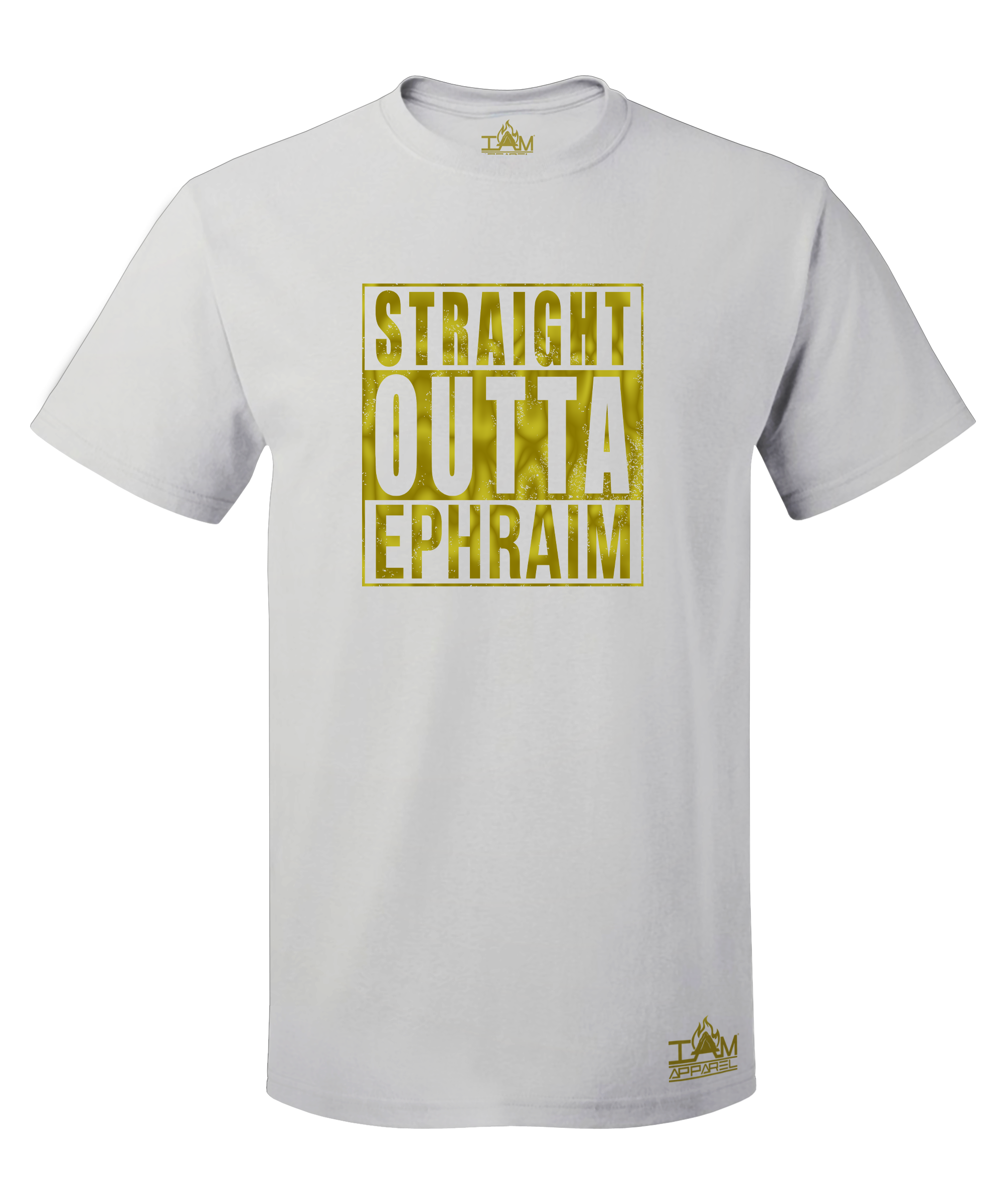 Men's GOLDEN SERIES "Straight Outta <Tribe Name> Black Short Sleeved T-shirt 00125