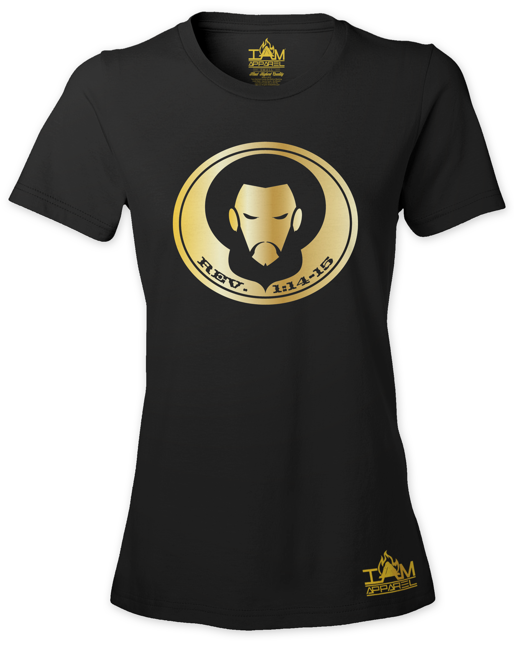 Women's GOLDEN SERIES Short Sleeved Scripture and Image of Christ T-shirt 00128