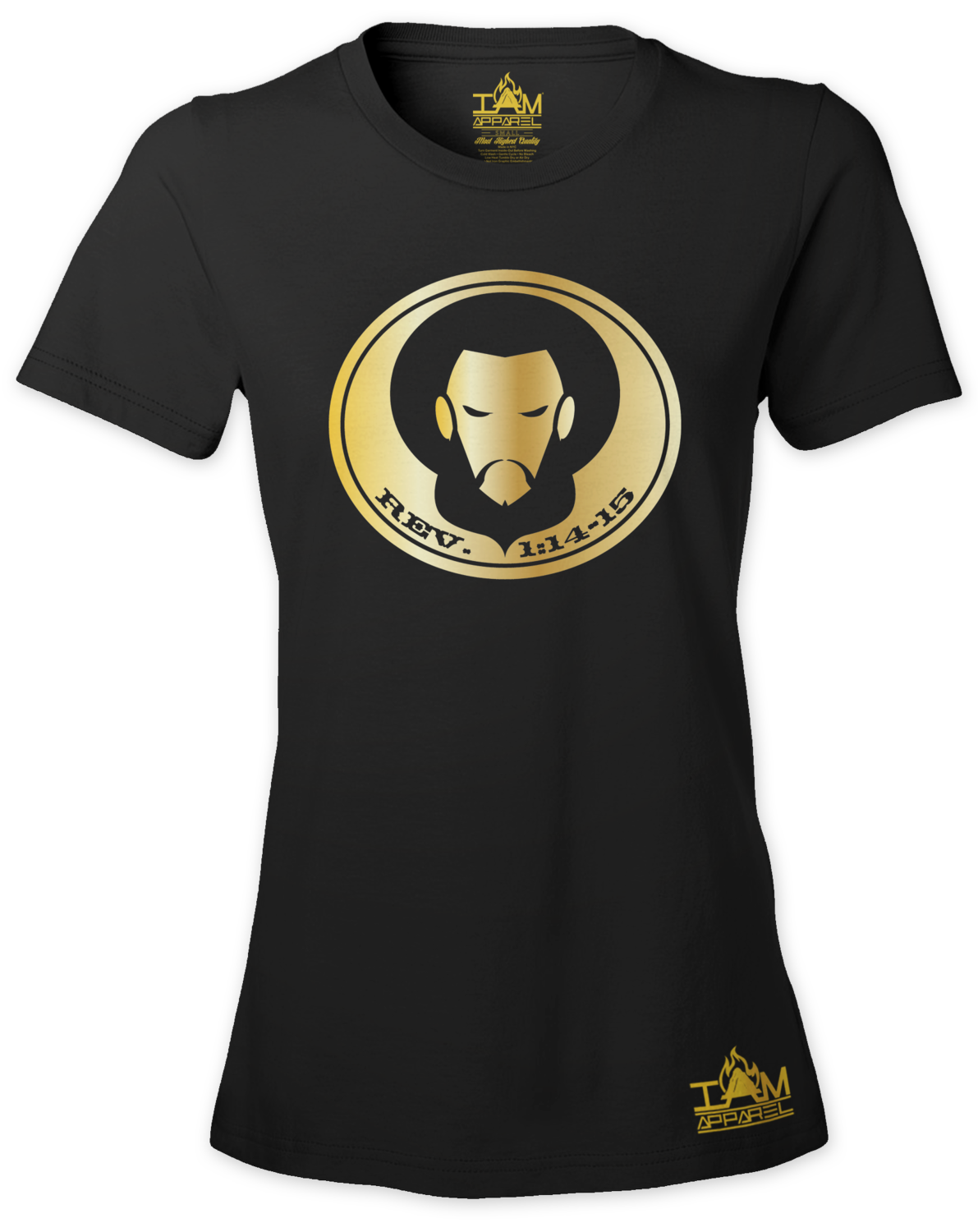 Women's GOLDEN SERIES Short Sleeved Scripture and Image of Christ T-shirt Women's GOLDEN SERIES Short Sleeved Scripture and Image of Christ T-shirt