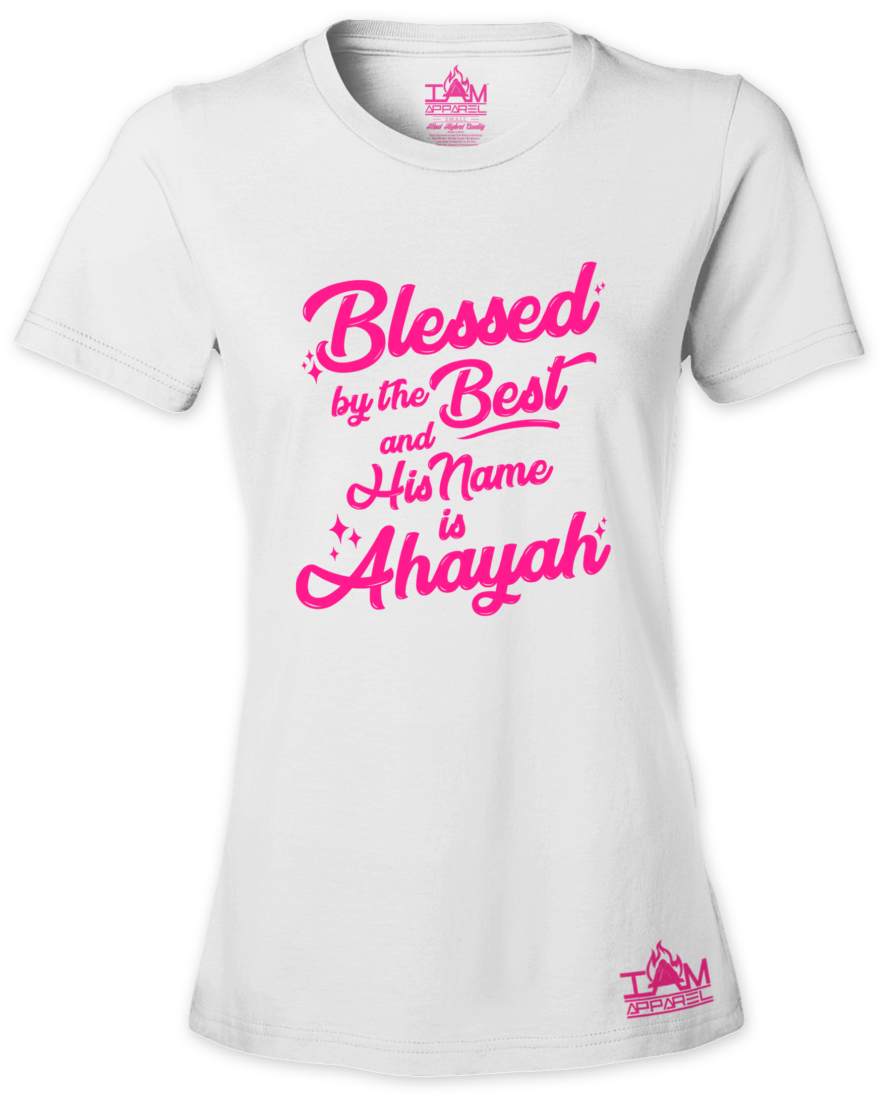 Woman's HOT PINK SERIES Blessed by the best Short Sleeved T-shirt 00135