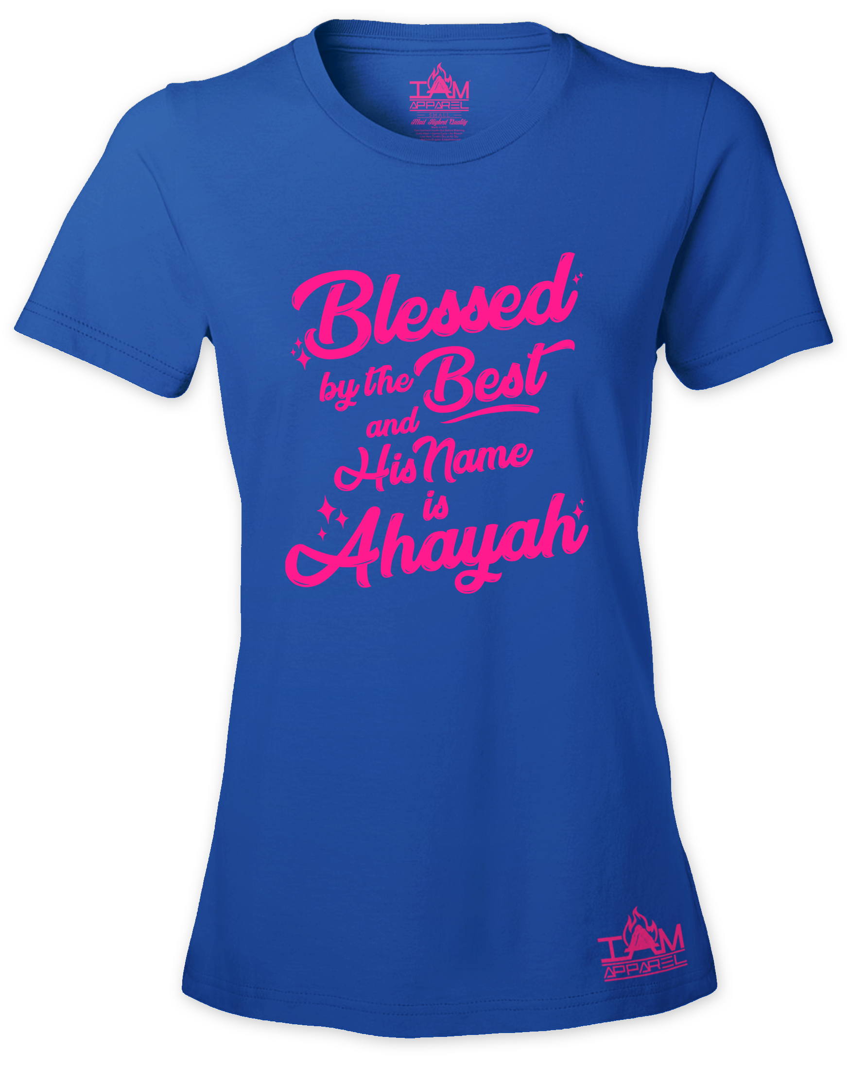 Woman's HOT PINK SERIES Blessed by the best Short Sleeved T-shirt