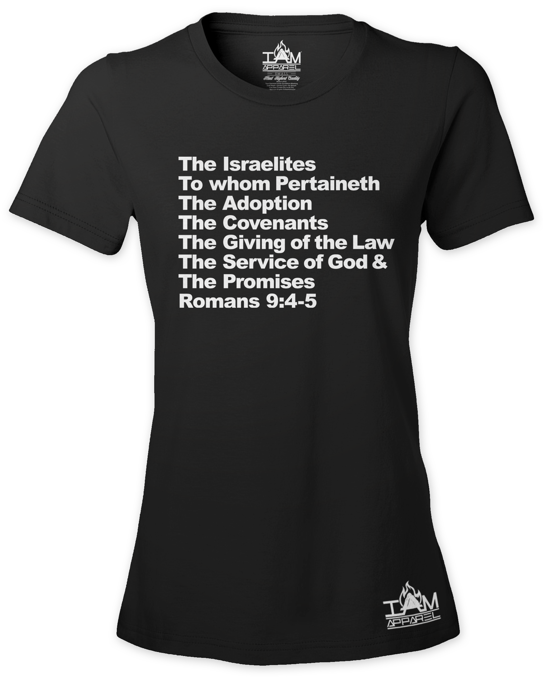 Women's Israelites Text Short Sleeved T-shirt