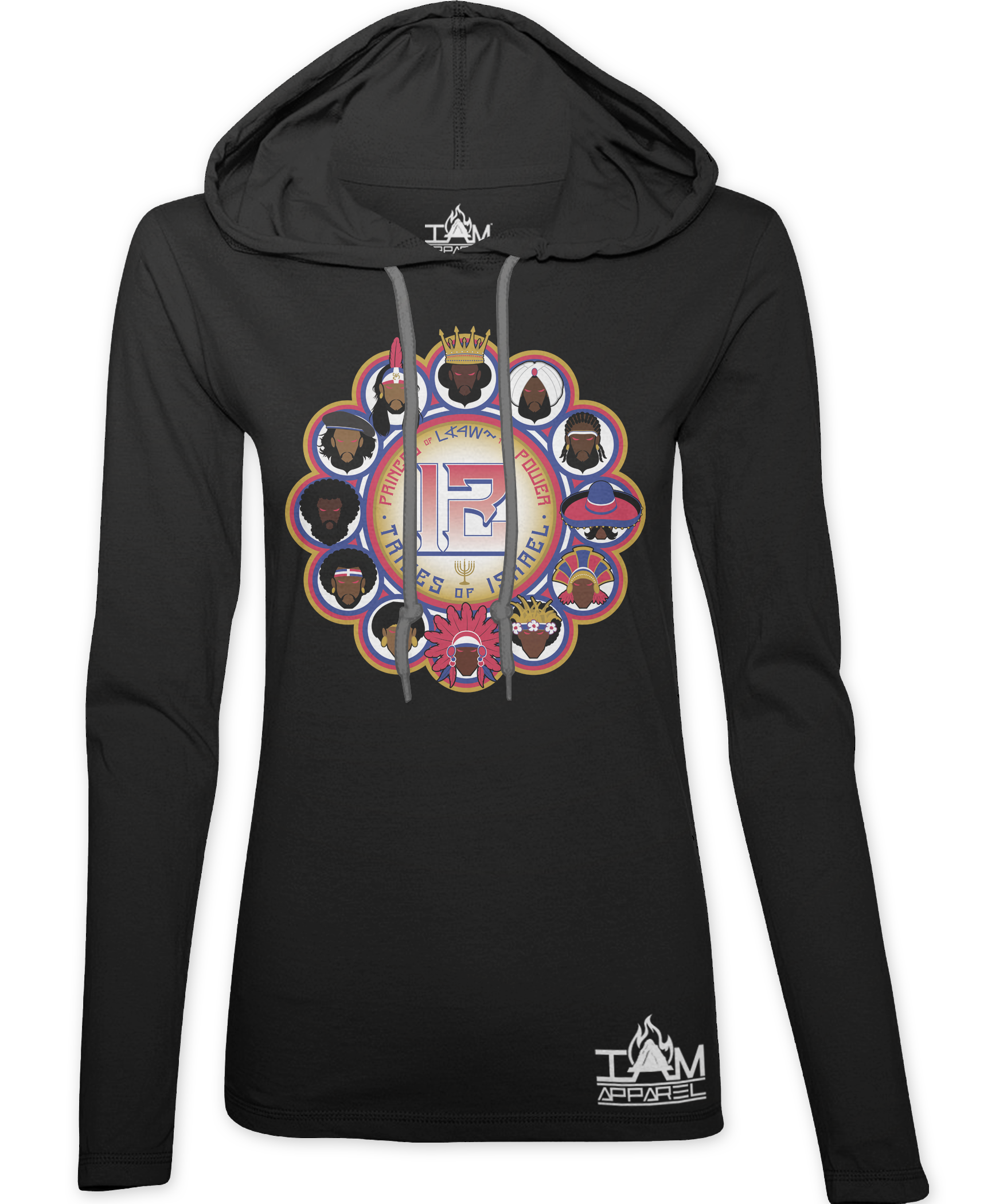 Women's 12 Tribes Of Israel White Hoodie 00093