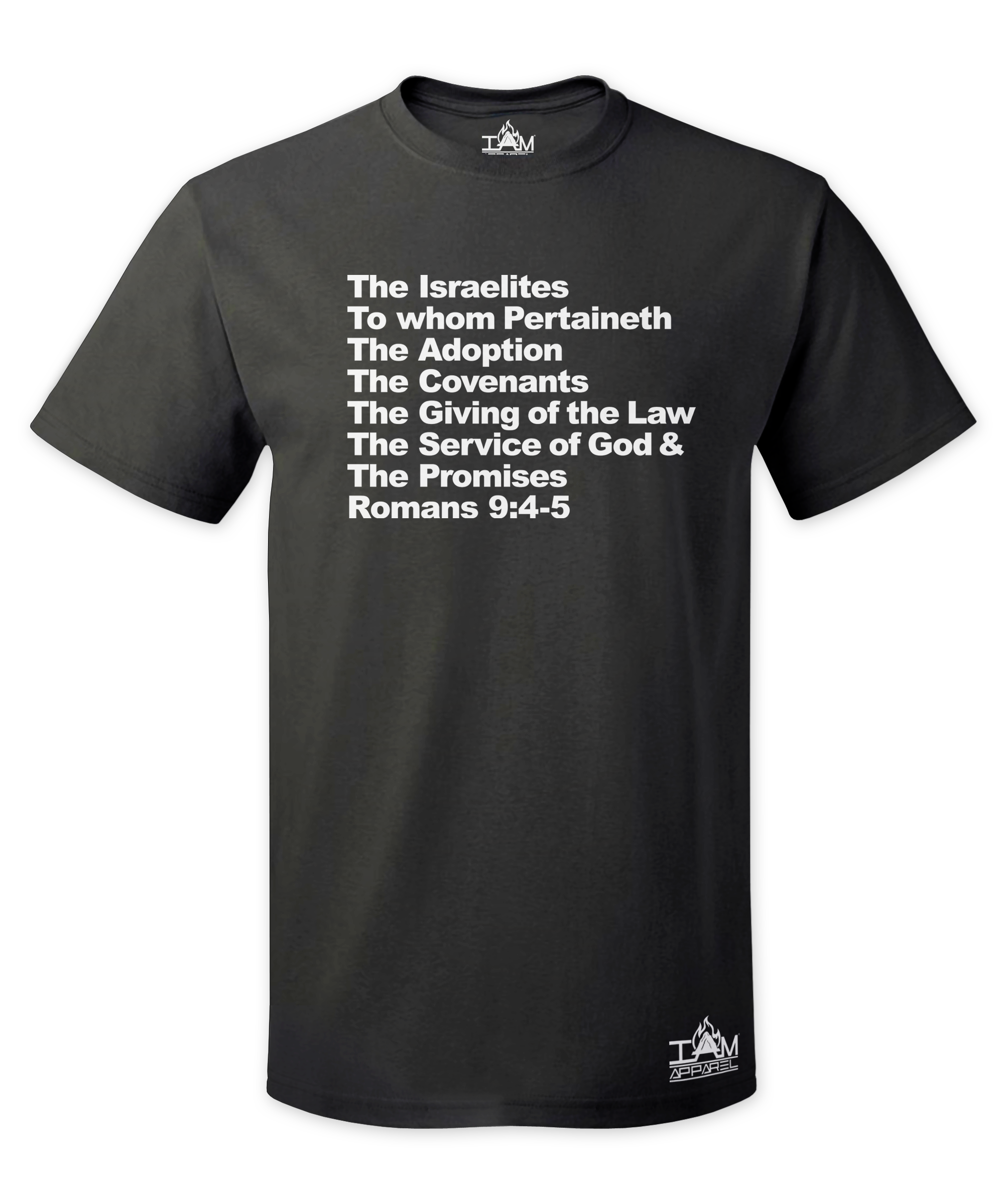 Men's Israelites Text Short Sleeved T-shirt 00139