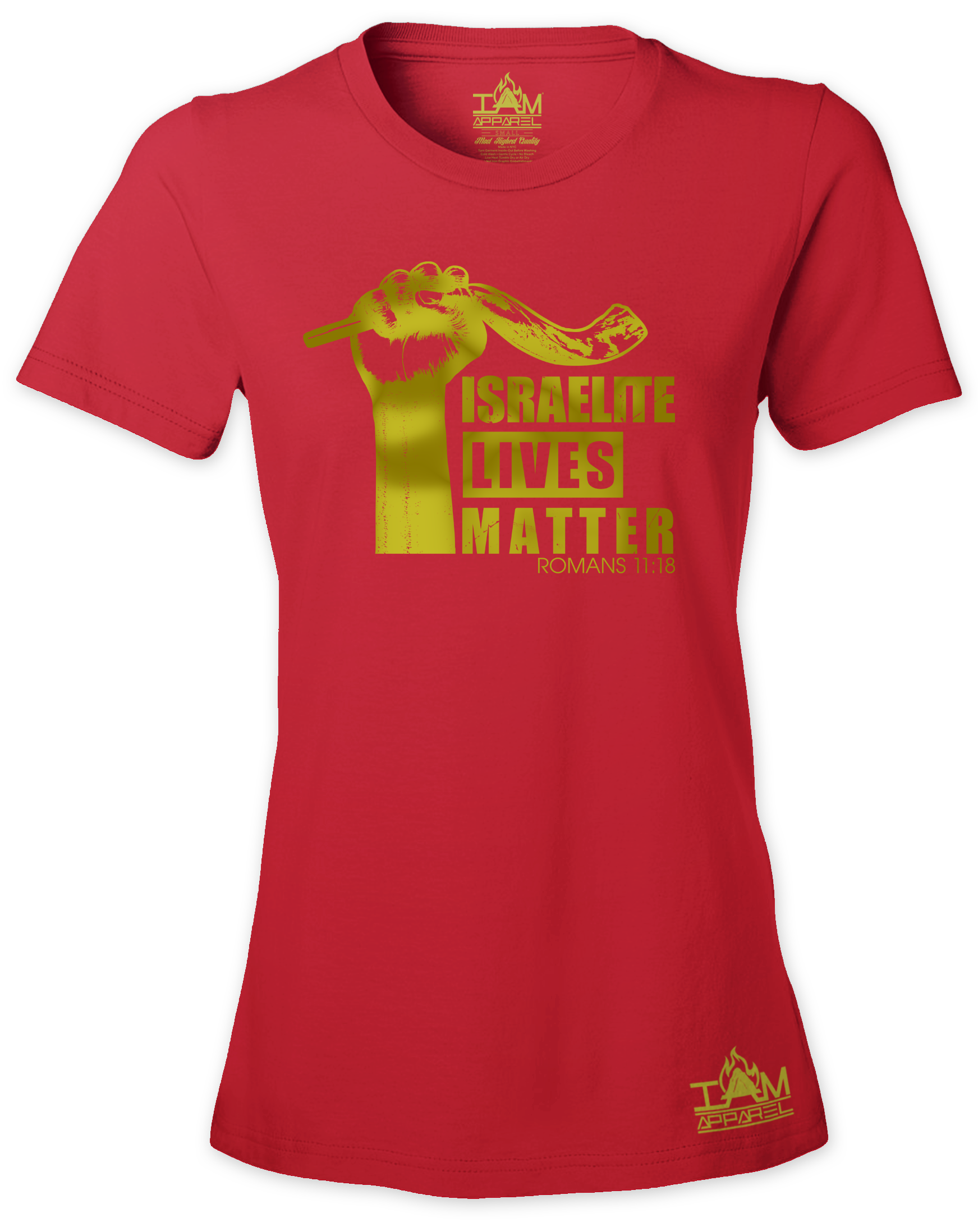 Womens Israelite Lives Matter "GOLDEN SERIES" Short Sleeved T-shirt