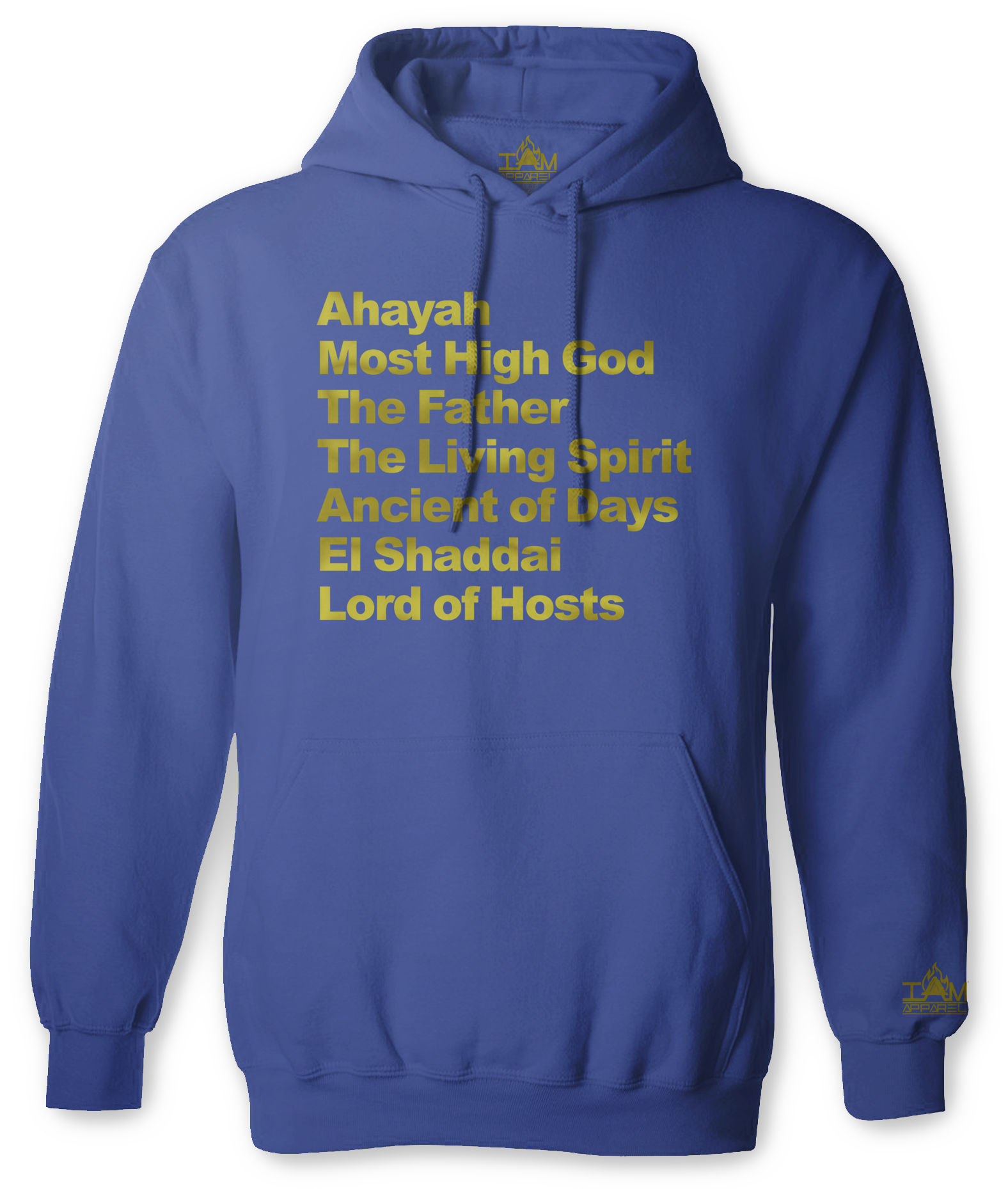 Men's "GOLDEN SERIES" "Ahayah Text" Long Sleeved Pullover 00187