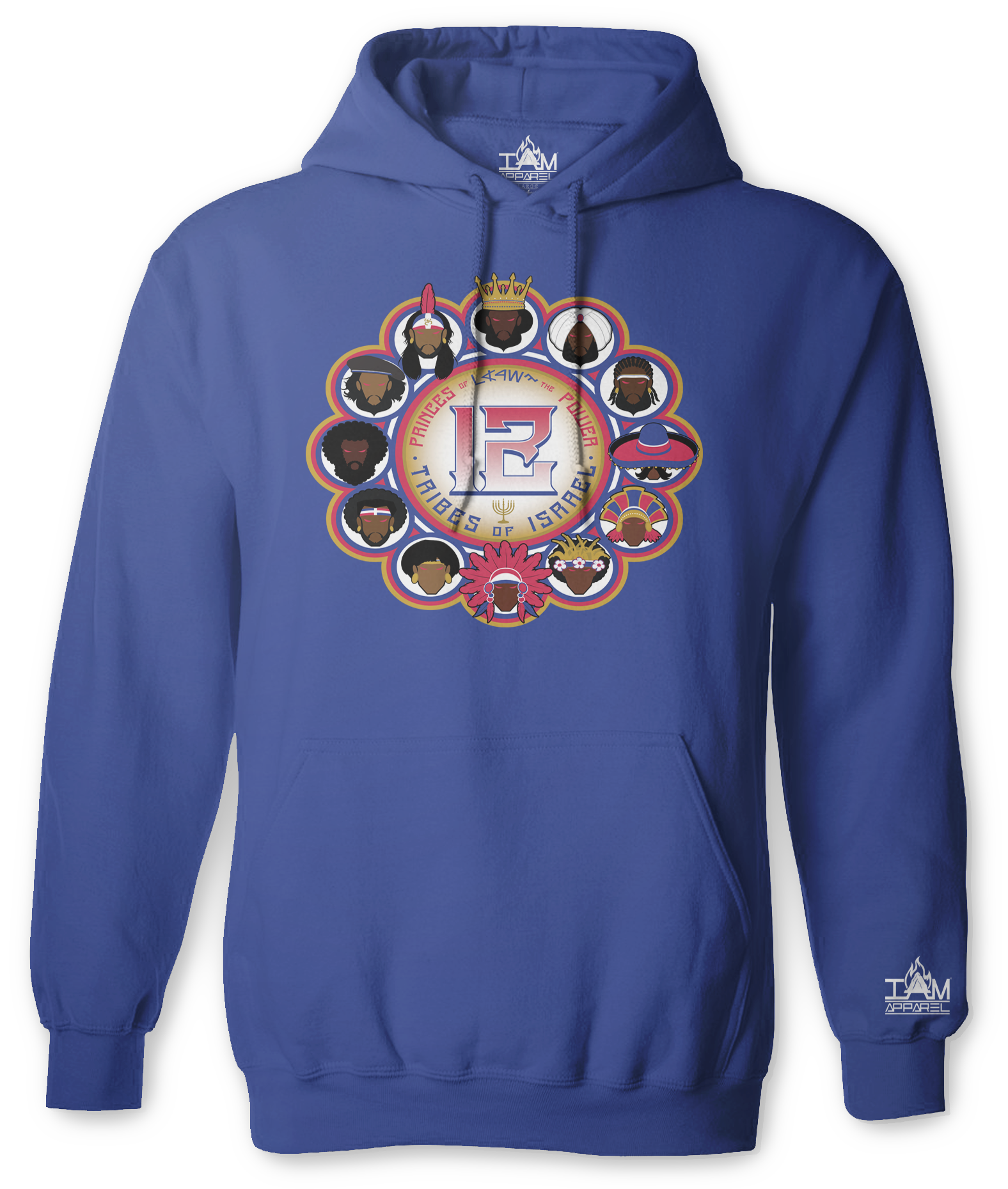 Men's "12 Tribes" Long Sleeved Blue Pullover 00189