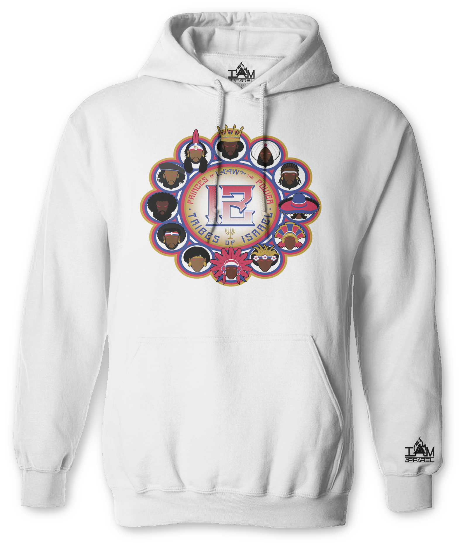 Men's "12 Tribes" Long Sleeved Blue Pullover