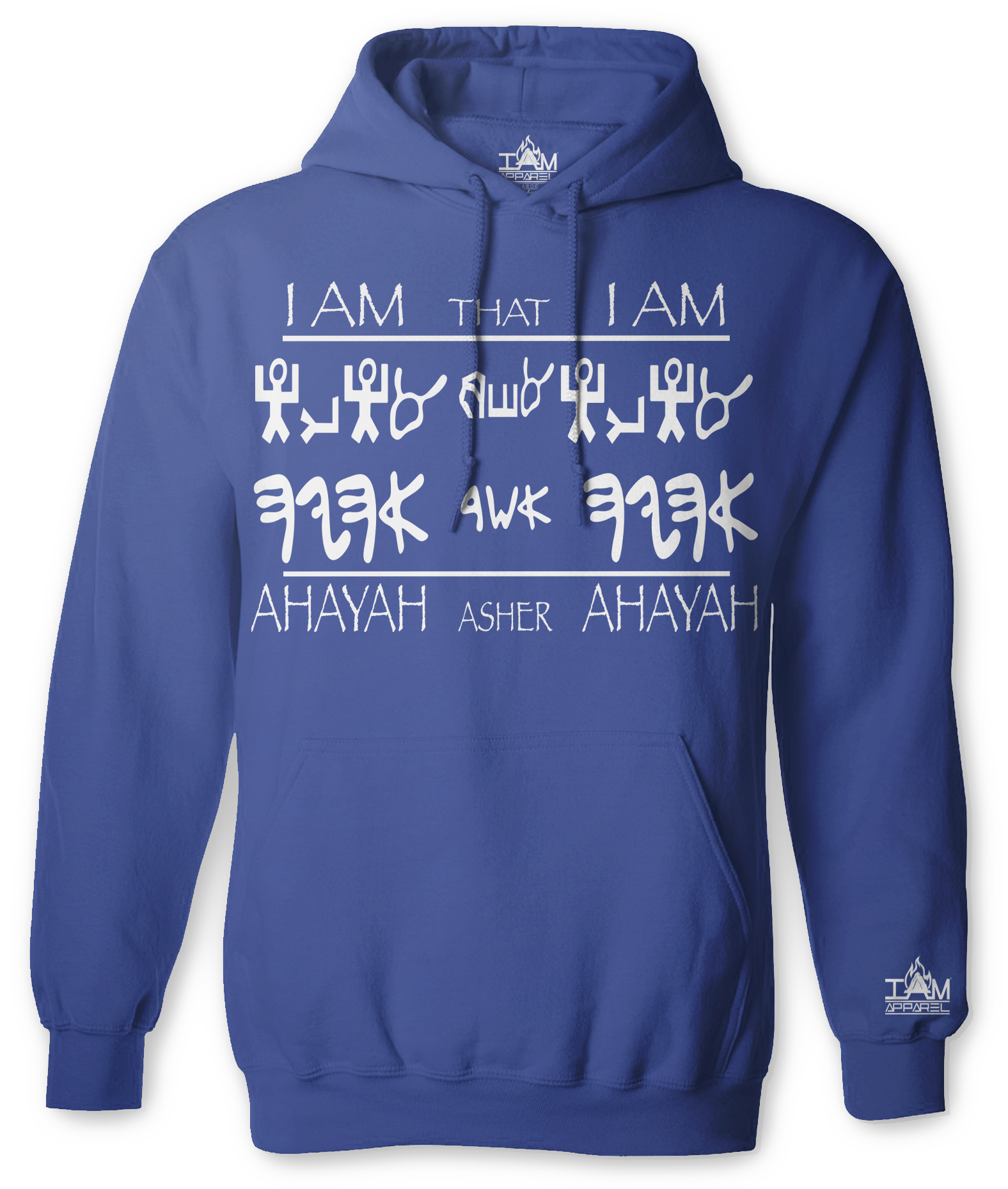 Men's "Ahayah Design" Long Sleeved Blue Pullover