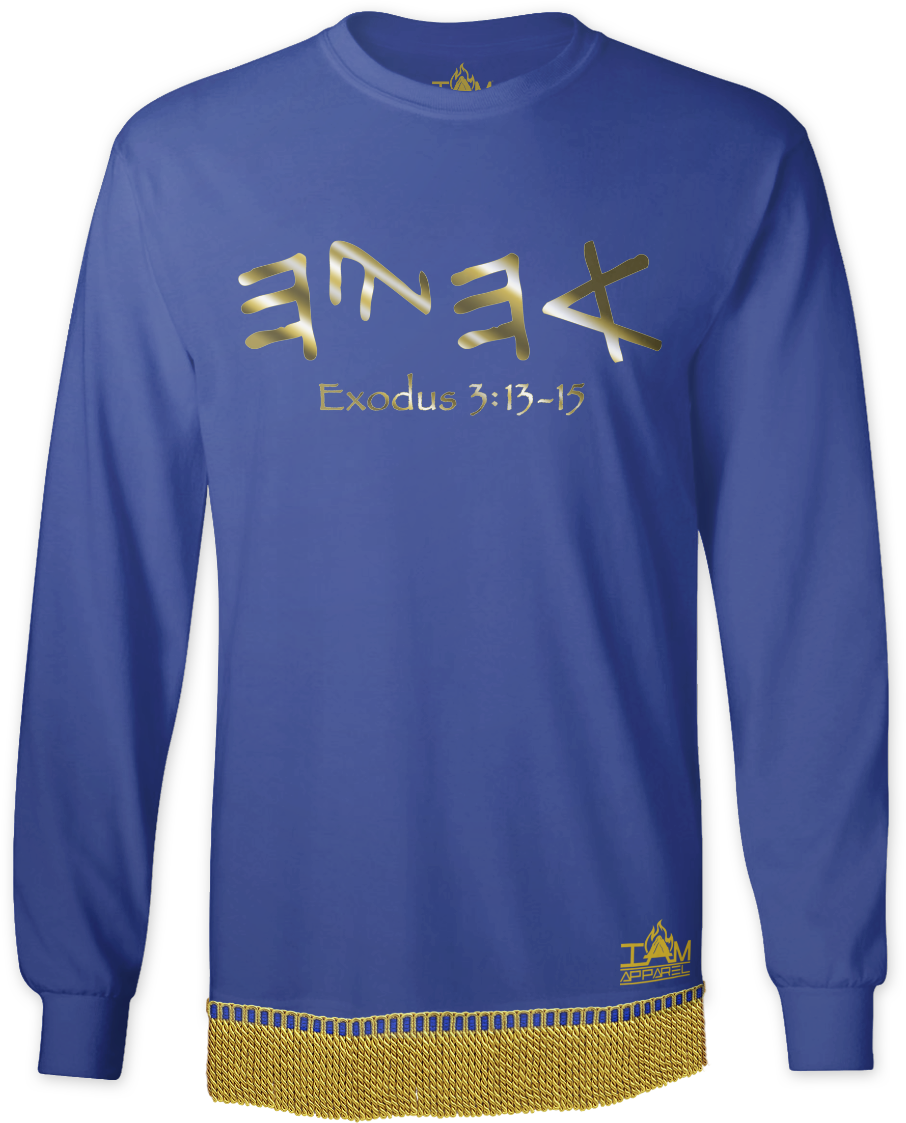 Men's GOLDEN SERIES "Ahayah" Long Sleeved T-shirt with fringe