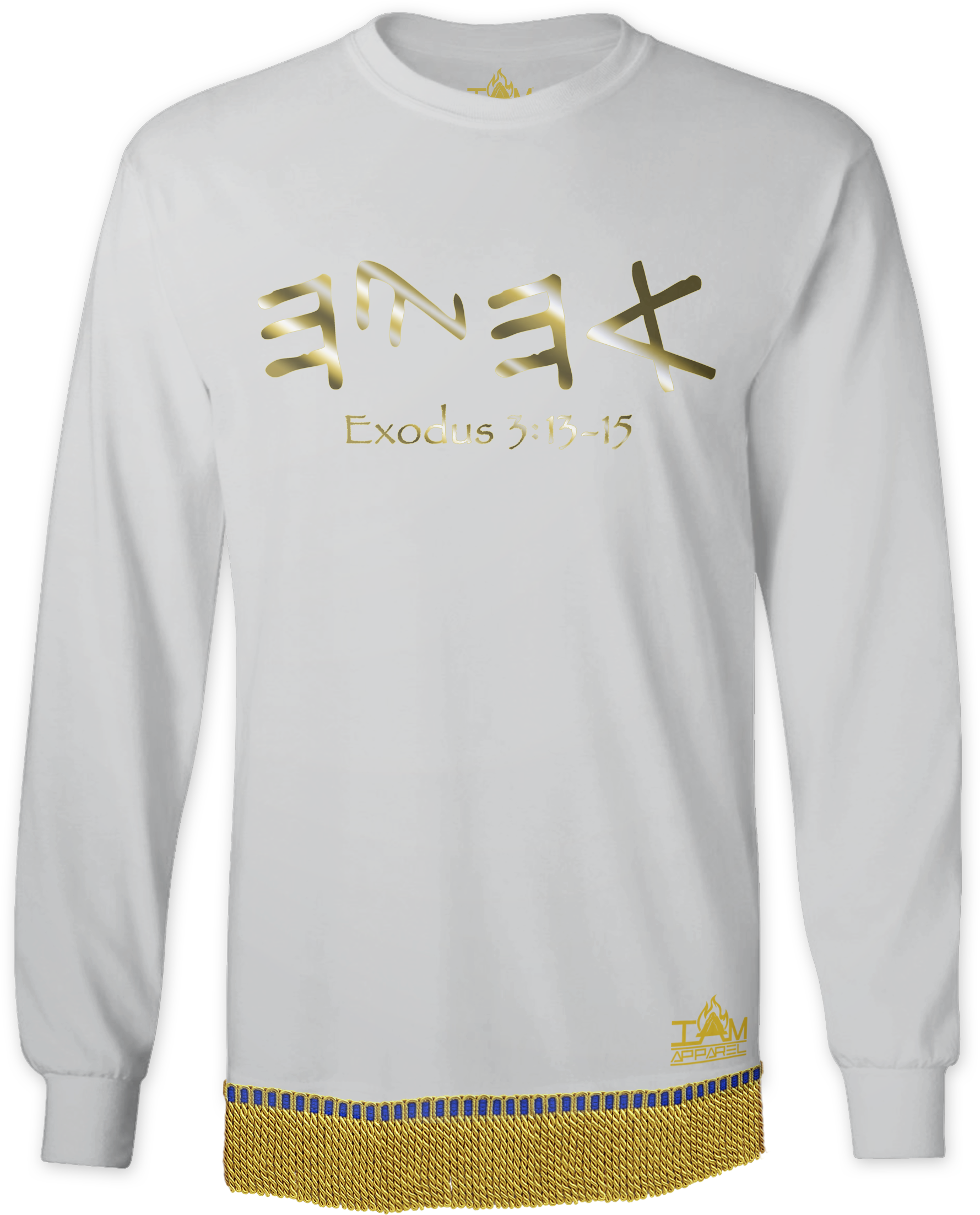 Men's GOLDEN SERIES "Ahayah" Long Sleeved T-shirt with fringe