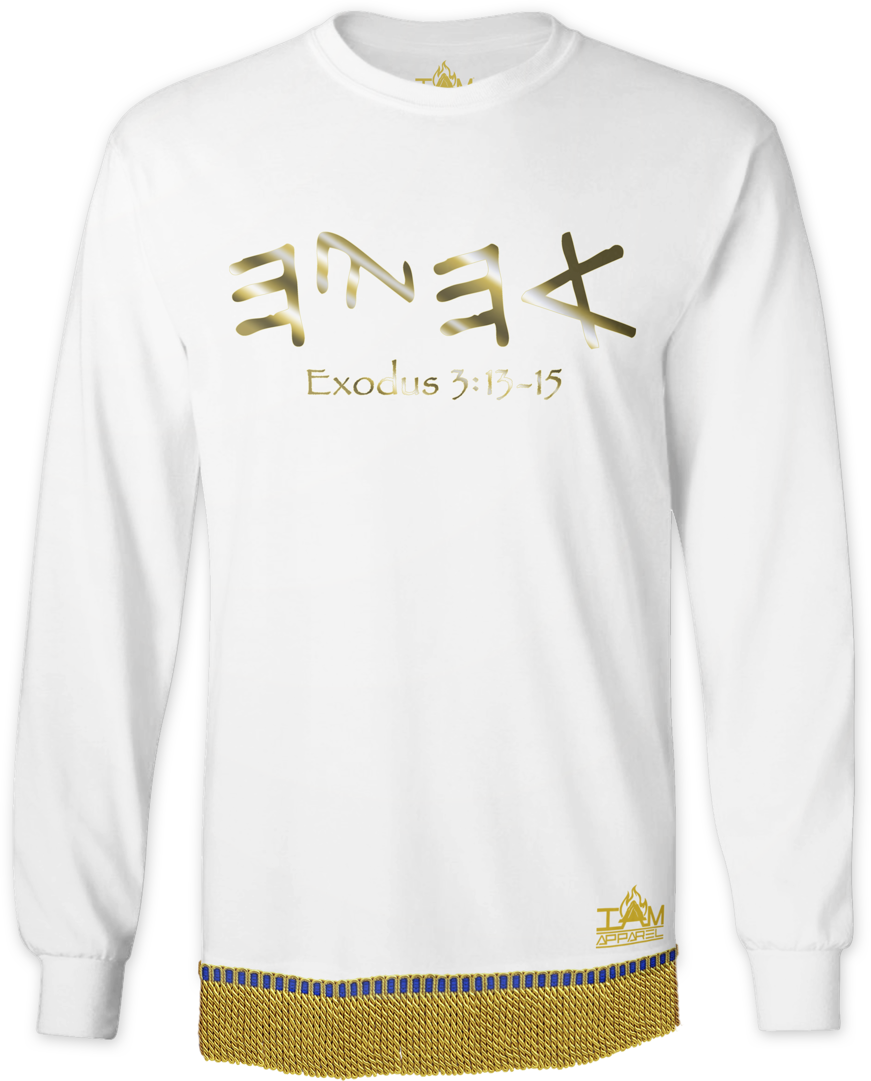 Men's GOLDEN SERIES "Ahayah" Long Sleeved T-shirt with fringe