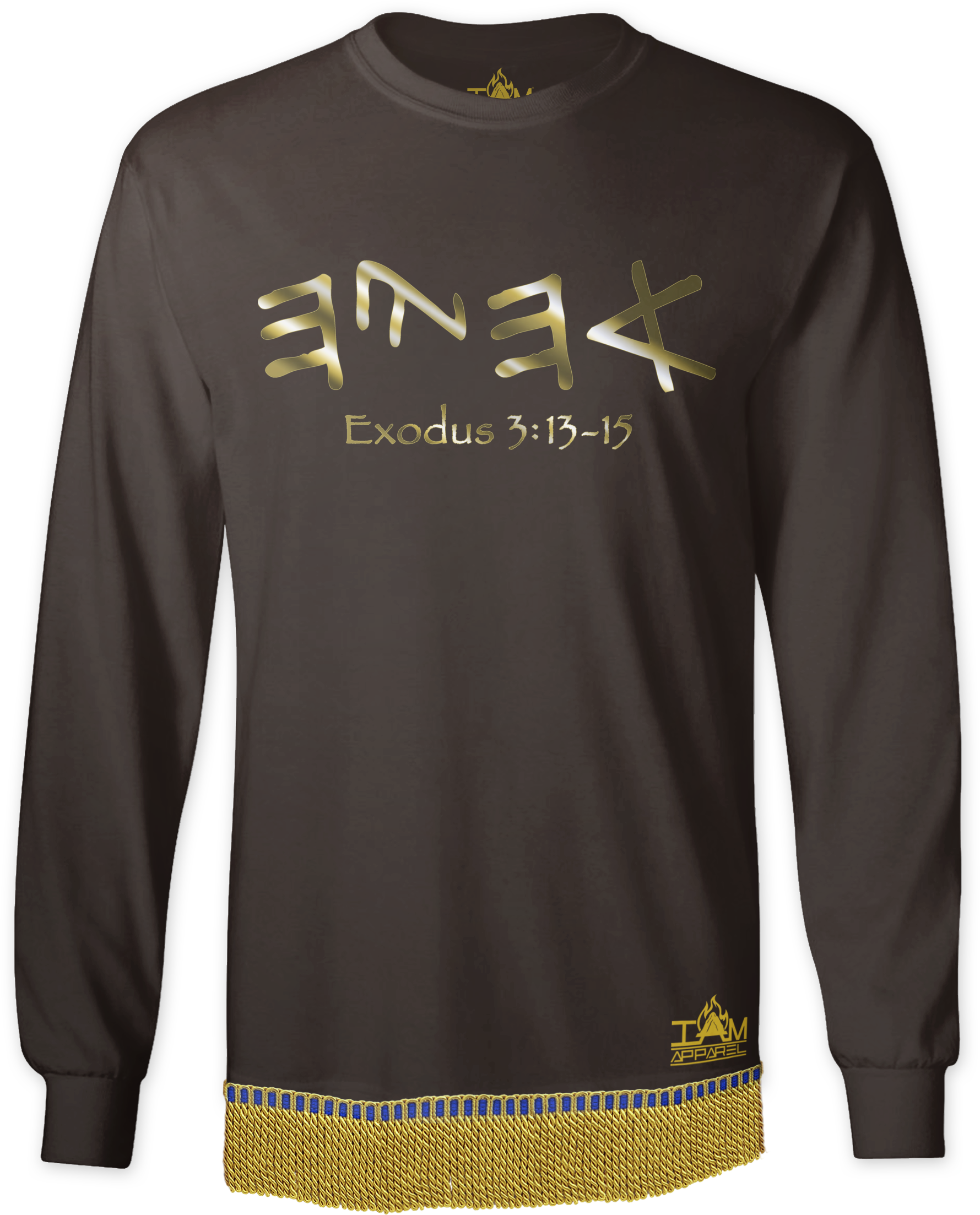Men's GOLDEN SERIES "Ahayah" Long Sleeved T-shirt with fringe