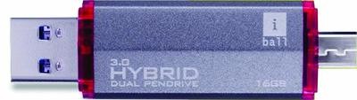 iBall 16GB OTG Pen Drive, Hybrid Dual 3.0 iBall 16GB OTG Pen Drive, Hybrid Dual 3.0