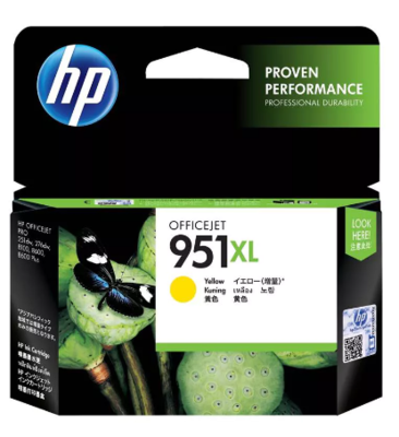 HP 951XL Ink Cartridge, Yellow HP 951XL Ink Cartridge, Yellow