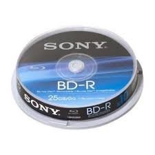 Sony BD-R x10 25GB/GO Blu Ray Disc Sony BD-R x10 25GB/GO Blu Ray Disc