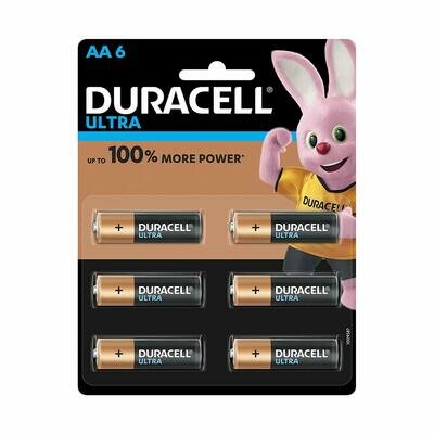Duracell Ultra Alkaline AA, 6 Batteries Duracell Ultra Alkaline AA, 6 Batteries