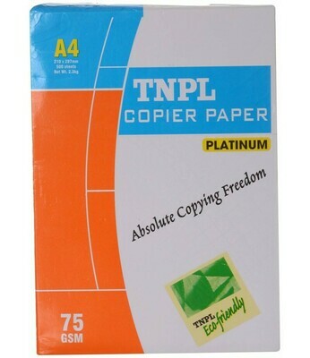 TNPL Copier Paper - A4, 500 Sheets, 75 GSM, 1 Ream TNPL Copier Paper - A4, 500 Sheets, 75 GSM, 1 Ream
