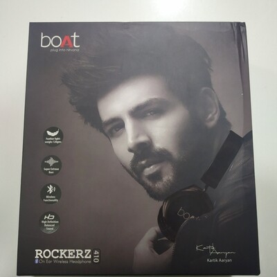 boAt Rockerz 410 Bluetooth On-Ear Headphones, Black boAt Rockerz 410 Bluetooth On-Ear Headphones, Black