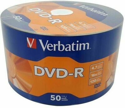 Verbatim DVD-R 16x 4.7GB, 120min, Pack of 50-disk Verbatim DVD-R 16x 4.7GB, 120min, Pack of 50-disk