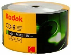 Kodak CD-R Blank Discs, Pack of 50-discs Kodak CD-R Blank Discs, Pack of 50-discs